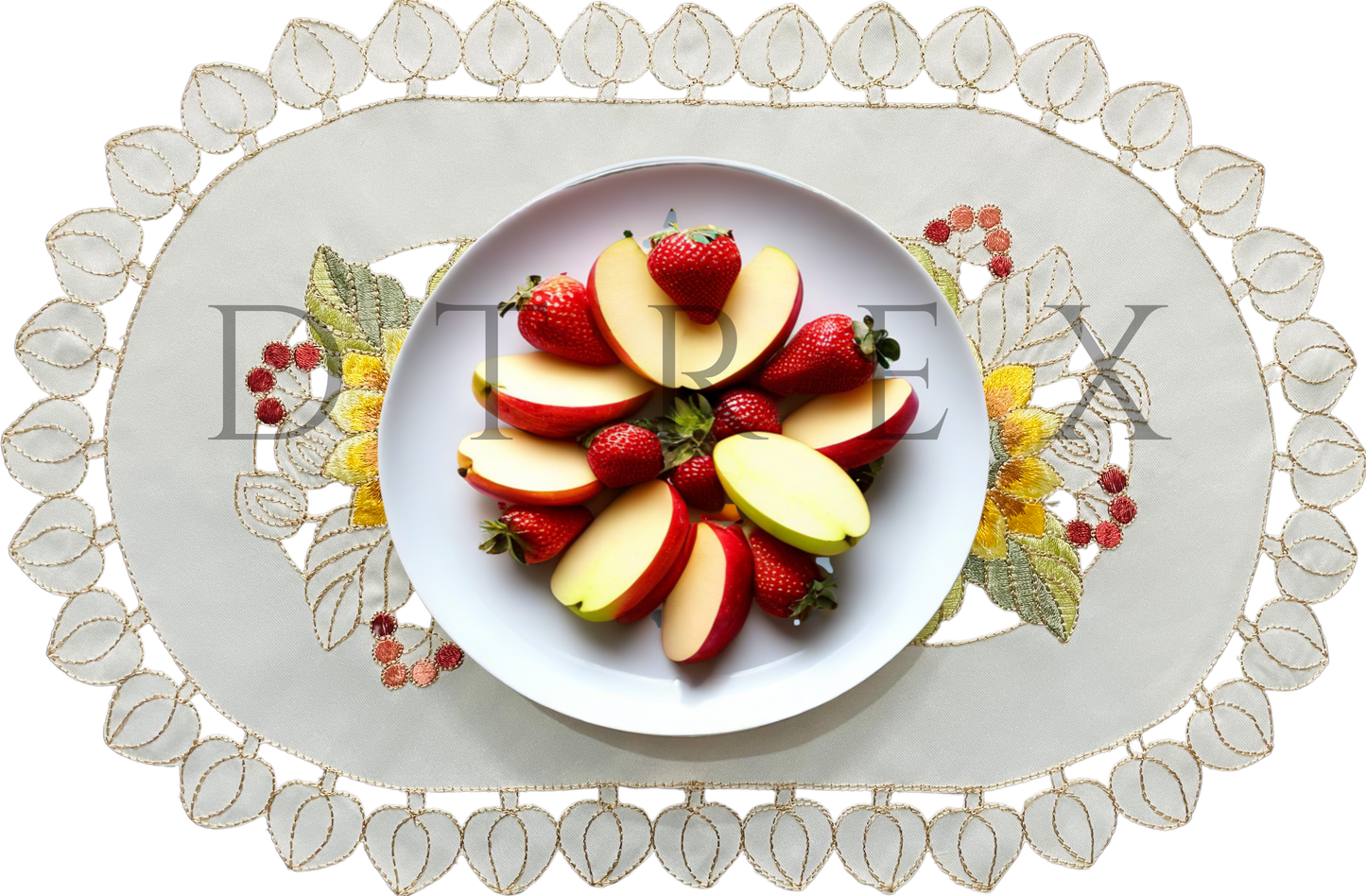 Luxurious Floral Embroidered Table Runner Set