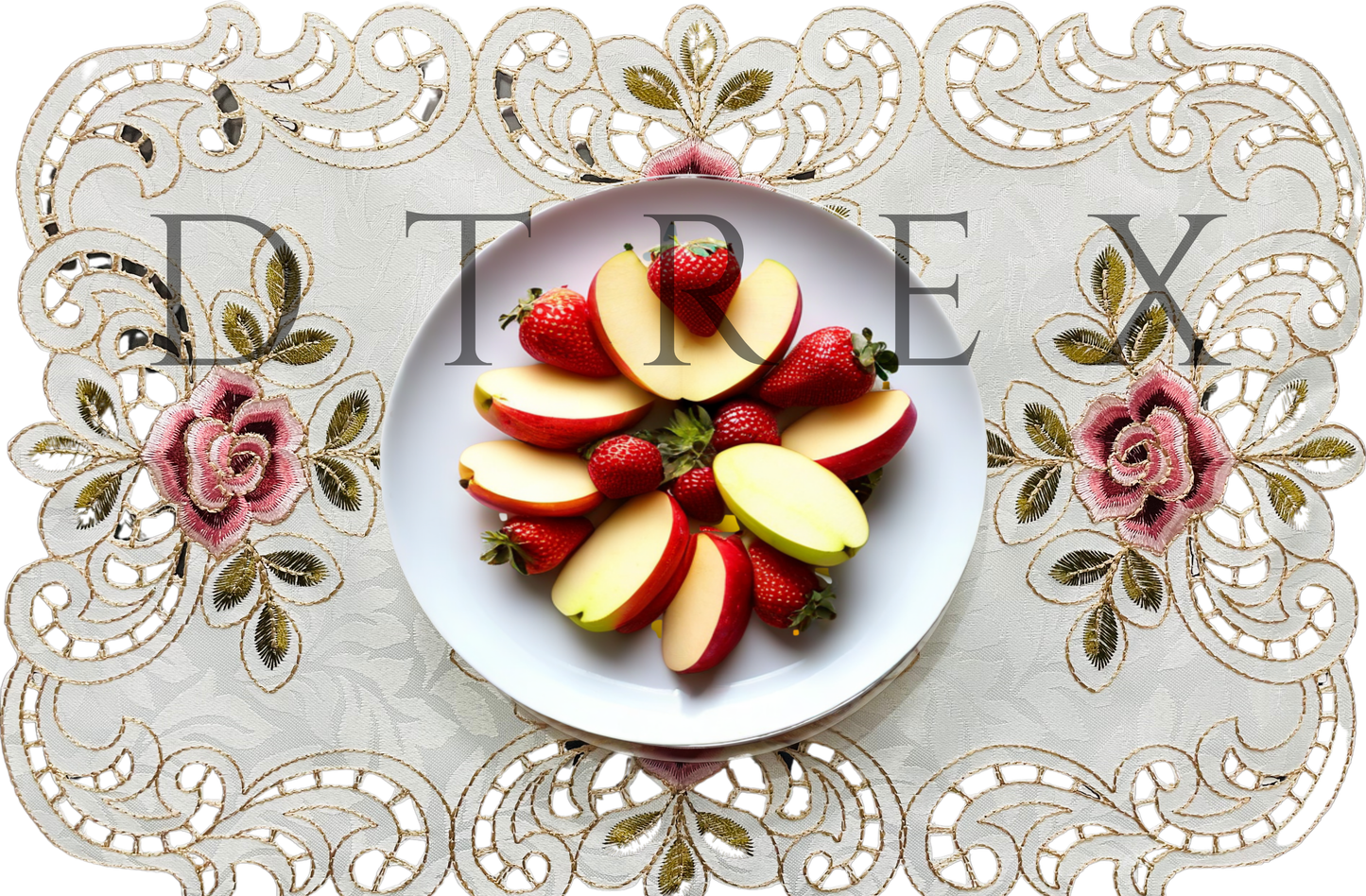 Luxurious Floral Embroidered Table Runner Set