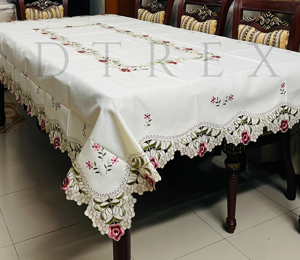 European Pastoral Hollow Embroidered Tablecloth