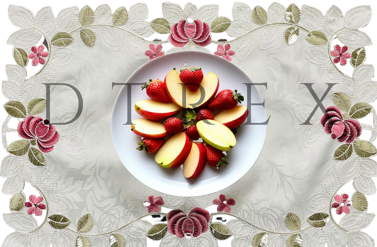 Luxurious Floral Embroidered Table Runner Set