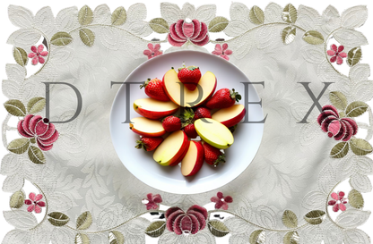 Luxurious Floral Embroidered Table Runner Set