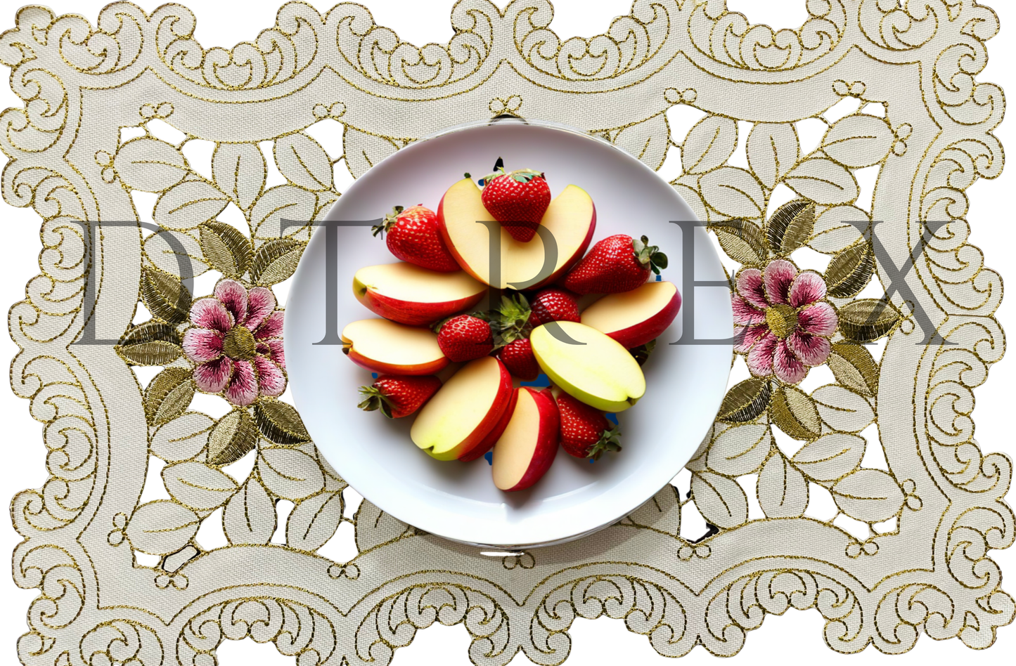 Luxurious Floral Embroidered Table Runner Set