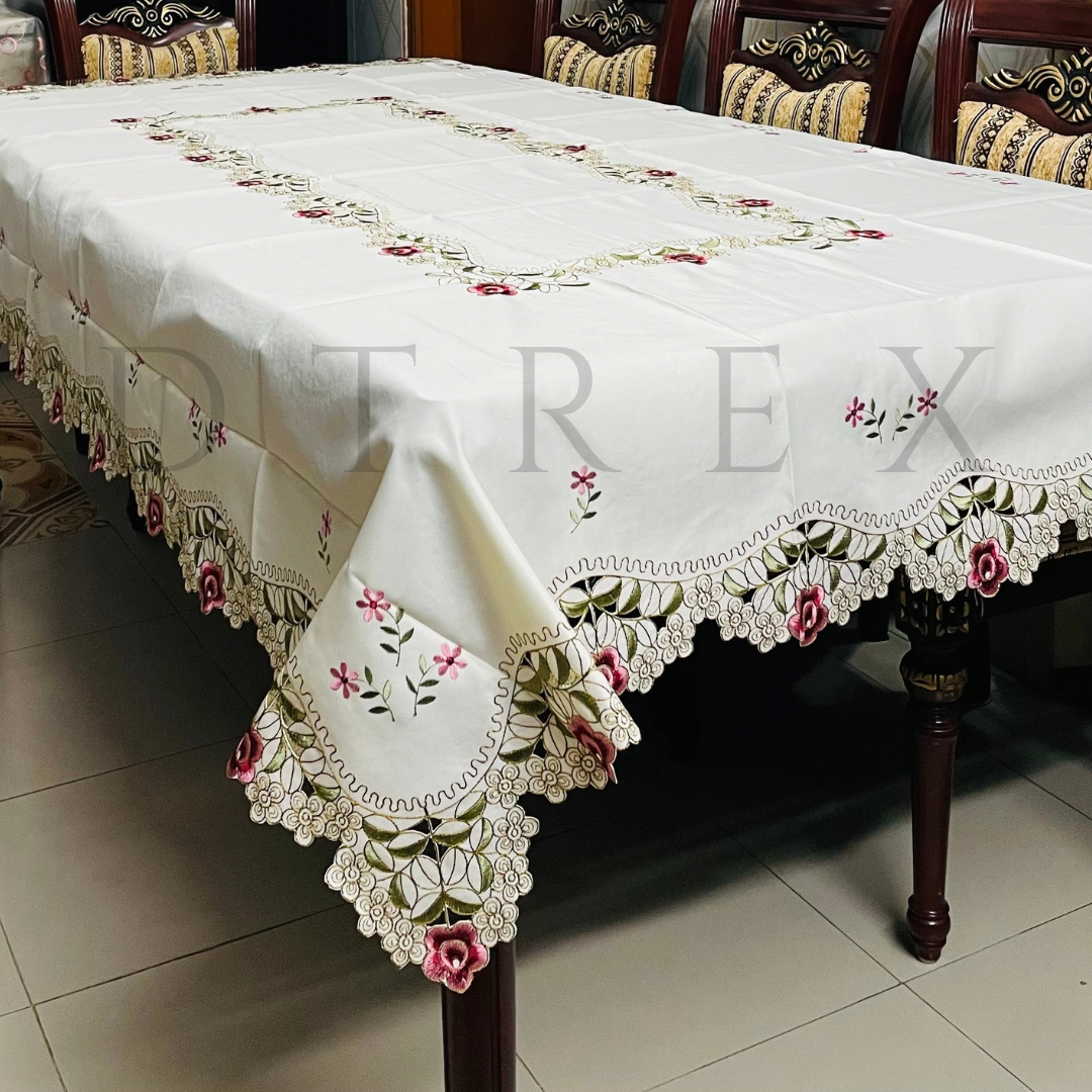 European Pastoral Hollow Embroidered Tablecloth