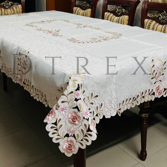 European Pastoral Hollow Embroidered Tablecloth