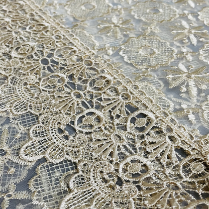 Fancy Organza Floral Embroidered Tablecloth