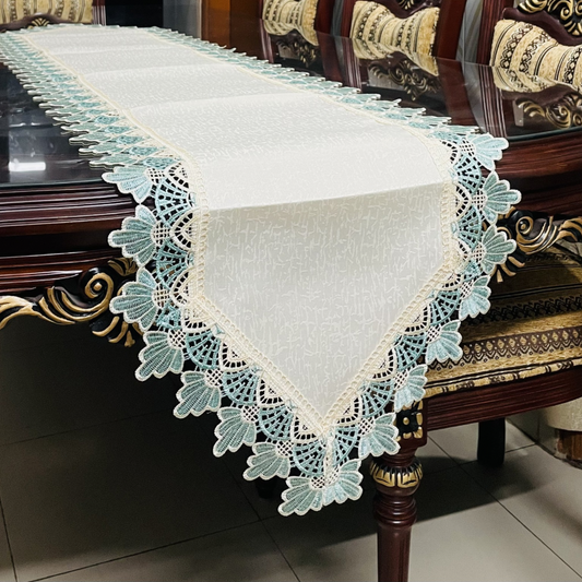 European Floral Lace Style Table Runner