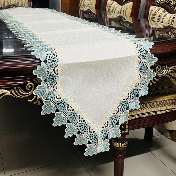 European Floral Lace Style Table Runner